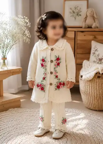 کت بلند و شلوار دخترانه یاسمن