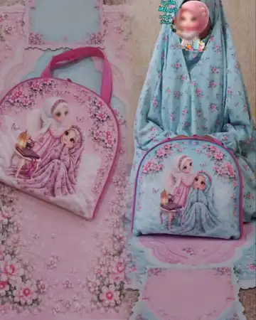 ست کیف و سجاده مخمل با چادر کرد بوگاتی