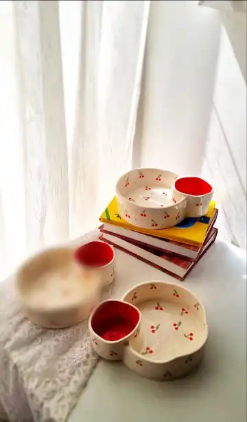 ظرف دو تکه طرح آلبالو