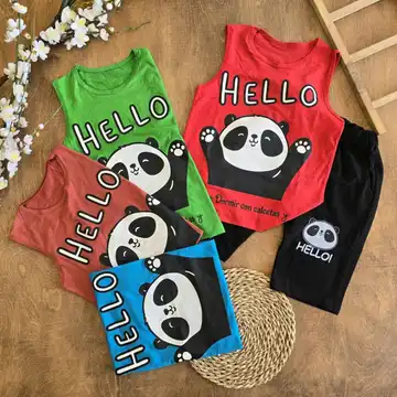 تاپ شلوارک پاندای Hello