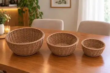 سبد نان گرد عمق‌دار سه‌تکه