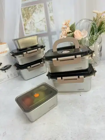 ظرف نگهداری استیل سه‌تایی