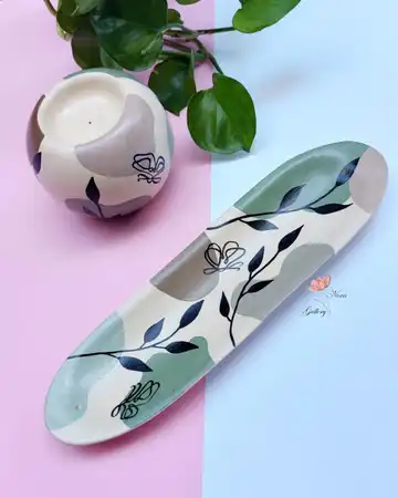 سِت جاعودی و جا شمعی سفالی