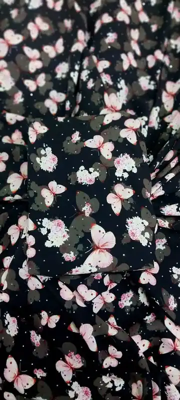 پارچه کرپ ابریشم نگین‌دار