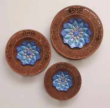 قاب سری سه تایی گرد میناکاری
