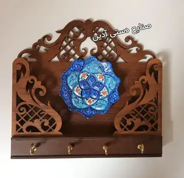 جاکلیدی‌۴قلابه با بشقاب‌سایز۸ میناکاری