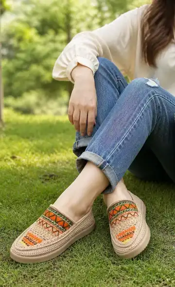 گیوه دست‌دوز با طراحی مدرن