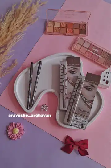 مدادچشم و خط لب قهوه ای Romantic color