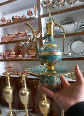 آفتابه و لگن میناکاری طاووسی