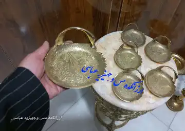 خرماخوری برنجی هندی طرح قو