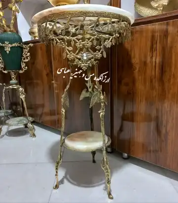 میز خاطره برنجی ایرانی طرح عقاب