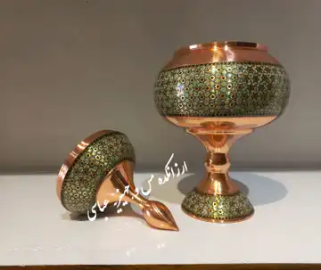 شکلات‌خوری خاتم پلی‌استر مسی