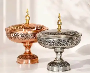 شکلات‌خوری مسی گل‌برجسته دیبا