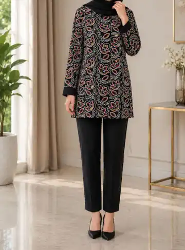 شومیز ارغوان سوزن دوزی شده