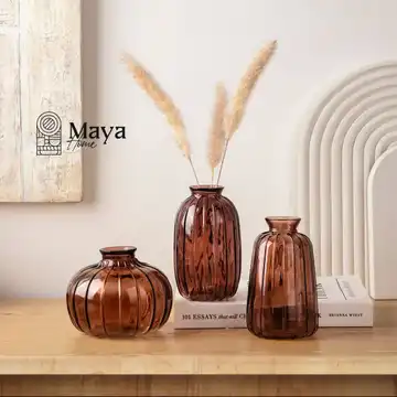 ست سه عددی گلدان شیشه ای تارا