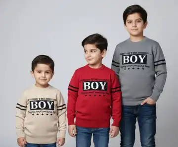 بلوز بافت پسرانه طرح THE BOY