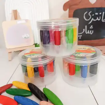 مداد شمعی نشکن و ضدآب ۱۲ رنگ