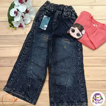 شلوار جین دخترانه مدل شافل LV