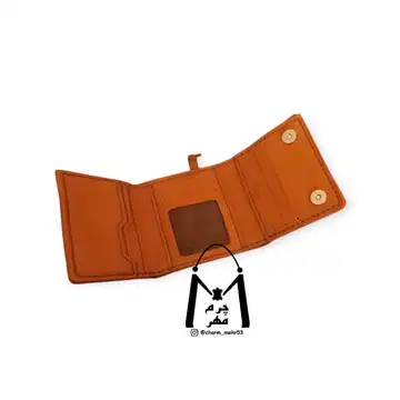 کیف پول جیبی چرم طبیعی دستدوز