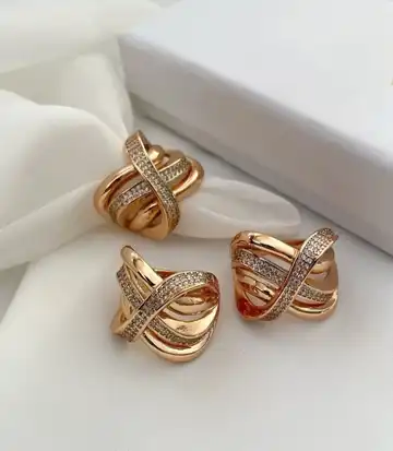 انگشتر ژوپینگ طرح ضربدری