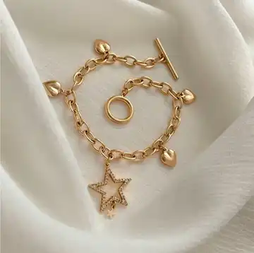 دستبند ژوپینگ قلب و ستاره