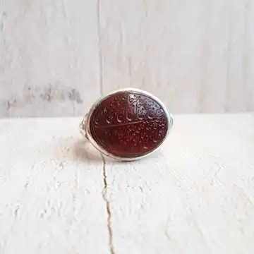 انگشتر عقیق سرخ کبدی