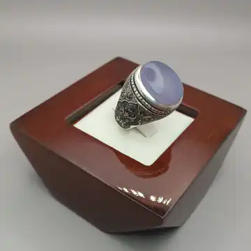 انگشتر عقیق سوسنی کبود یمنی