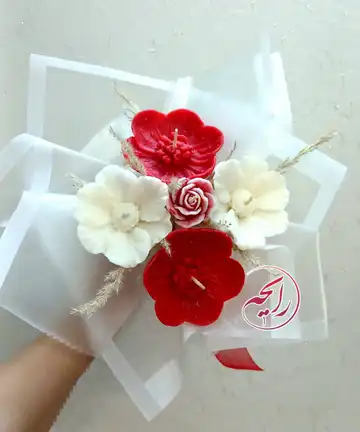 دسته گل شمعی جاودان