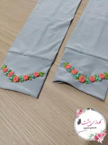 ساق دست طوسی گلدوزی‌شده