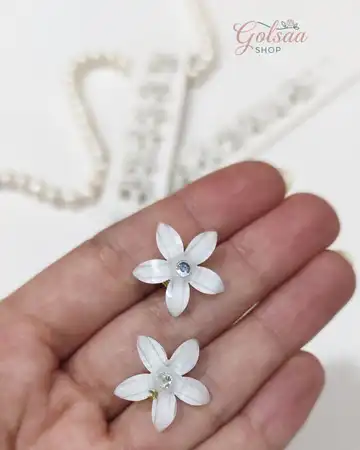 قفل مو طرح گل کریستالی