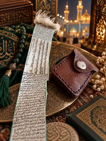 حرز امام جواد با بازوبند چرم طبیعی