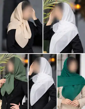 روسری دخترانه دنیز تک‌رنگ