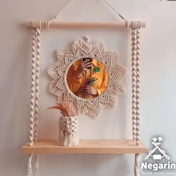 🪞شلف و آینه مکرومه🪞