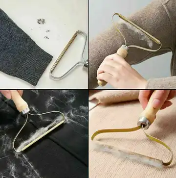 پرزگیر لباس دسته چوبی