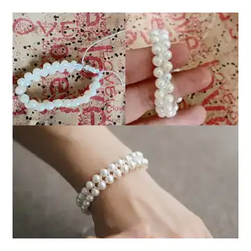 دستبند مرواریدی پیچ‌پیچی