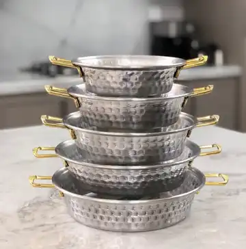 تابه چکشی ۵ تایی دسته طلا