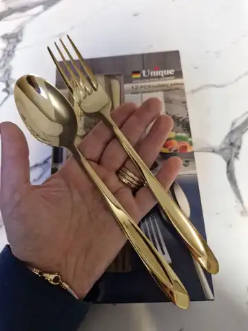 سرویس قاشق و چنگال طلایی کوبرگ