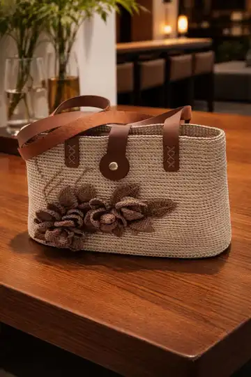 کیف مکرومه گلبرگ