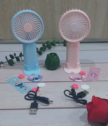 فن یا پنکه دستی شارژی، تک حالته و استند دار😃