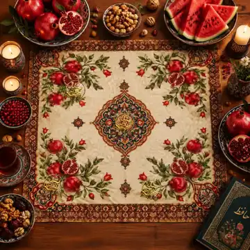 رومیزی یلدایی طرح اختصاصی