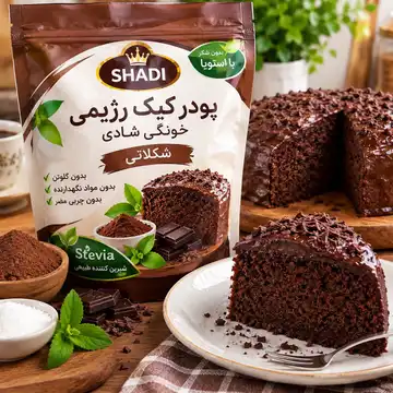پودر کیک شکلاتی رژیمی