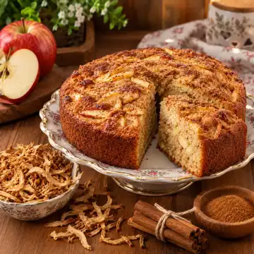 پودر کیک سیب و دارچین