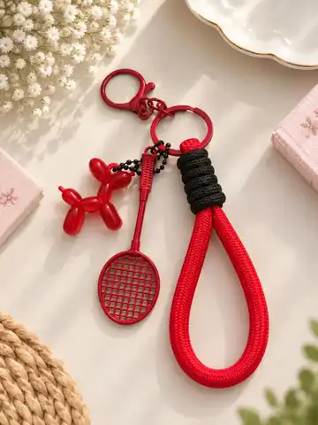 چارم بگ ورزشی بادکنکی قرمز مشکی