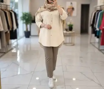 شومیز مانتویی نگینی