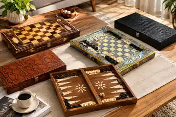 تخته نرد طرح چوب