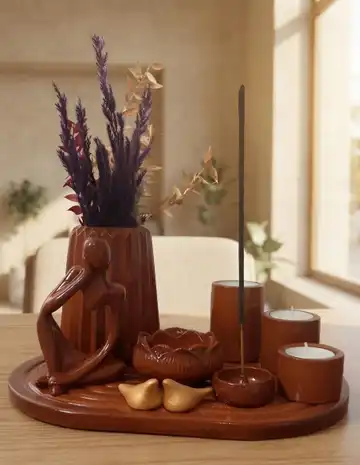 ست دکوراتیو سنگ مصنوعی طرح چوب