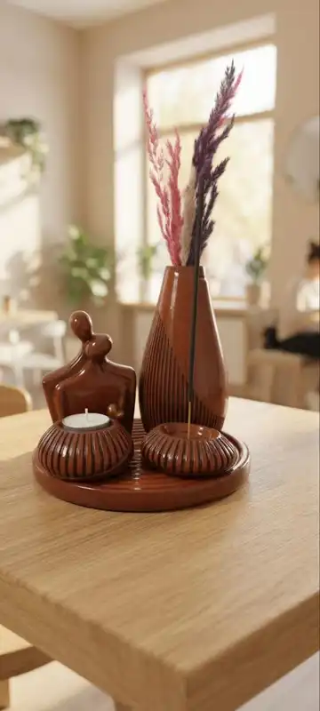 ست دکوراتیو سنگ مصنوعی طرح چوب