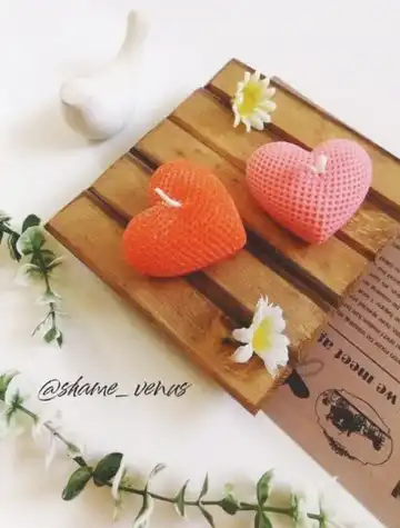 شمع قلب حصیری
