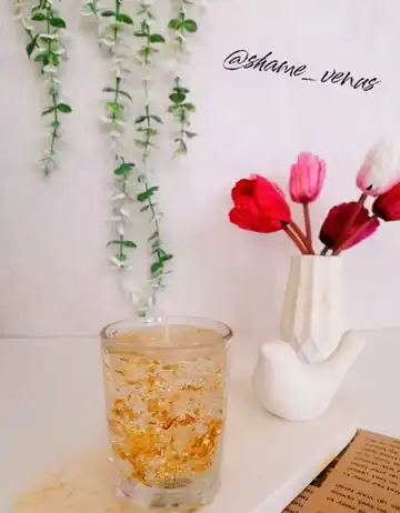 شمع ژله‌ای ورقه طلا