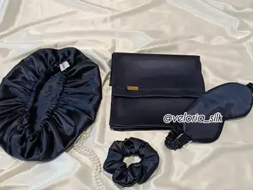 ست خواب ساتن سرمه‌ای